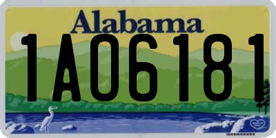 AL license plate 1AO6181