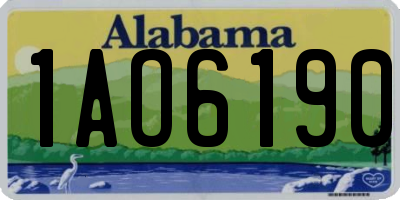 AL license plate 1AO6190