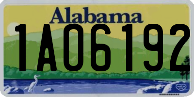 AL license plate 1AO6192