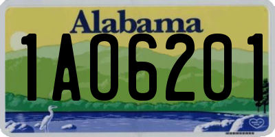 AL license plate 1AO6201