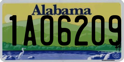 AL license plate 1AO6209