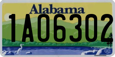 AL license plate 1AO6302