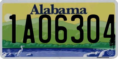 AL license plate 1AO6304