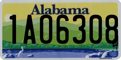 AL license plate 1AO6308