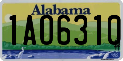 AL license plate 1AO6310