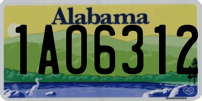 AL license plate 1AO6312
