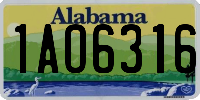 AL license plate 1AO6316