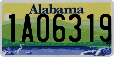 AL license plate 1AO6319