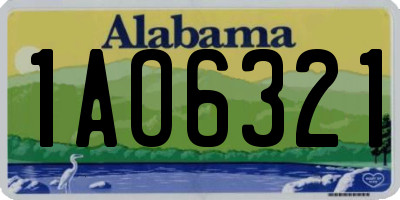AL license plate 1AO6321
