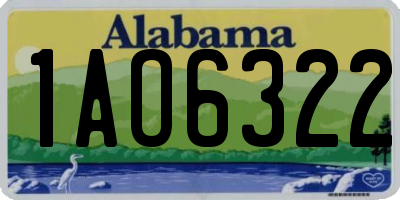 AL license plate 1AO6322
