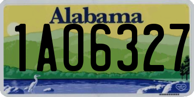 AL license plate 1AO6327
