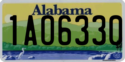 AL license plate 1AO6330