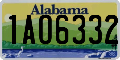 AL license plate 1AO6332