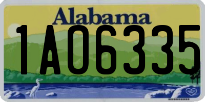 AL license plate 1AO6335