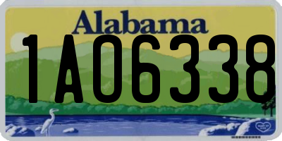 AL license plate 1AO6338
