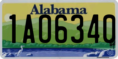 AL license plate 1AO6340