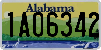 AL license plate 1AO6342