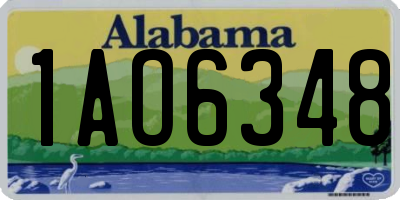 AL license plate 1AO6348