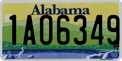AL license plate 1AO6349