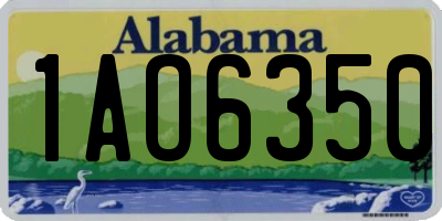 AL license plate 1AO6350