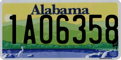 AL license plate 1AO6358