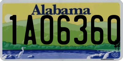 AL license plate 1AO6360