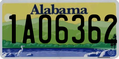 AL license plate 1AO6362