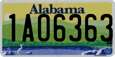 AL license plate 1AO6363