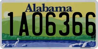 AL license plate 1AO6366