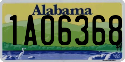 AL license plate 1AO6368