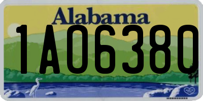 AL license plate 1AO6380