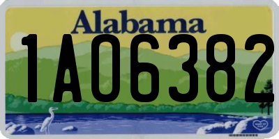 AL license plate 1AO6382