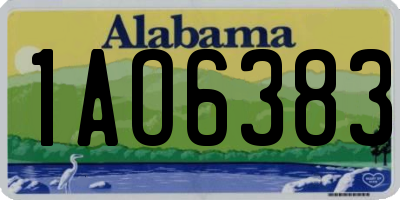 AL license plate 1AO6383