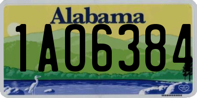 AL license plate 1AO6384