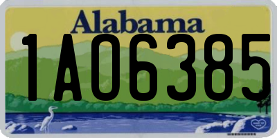 AL license plate 1AO6385