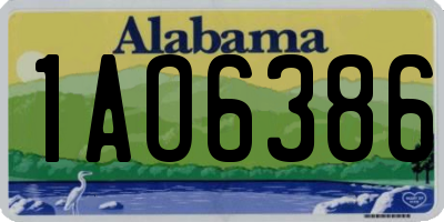 AL license plate 1AO6386
