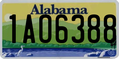 AL license plate 1AO6388