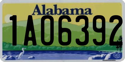 AL license plate 1AO6392