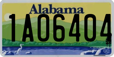 AL license plate 1AO6404