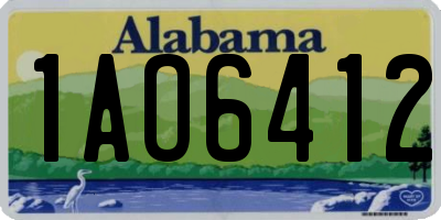 AL license plate 1AO6412