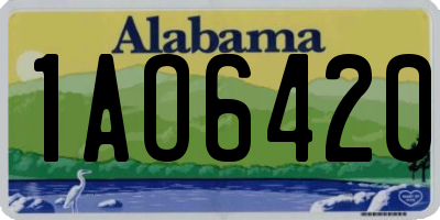 AL license plate 1AO6420