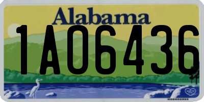 AL license plate 1AO6436