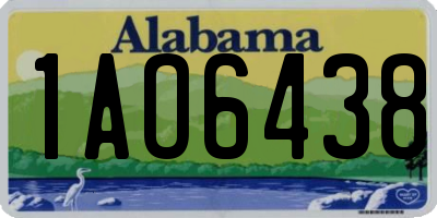 AL license plate 1AO6438