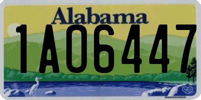 AL license plate 1AO6447