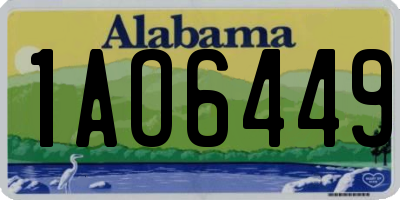 AL license plate 1AO6449