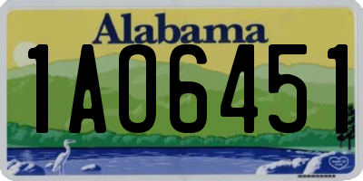 AL license plate 1AO6451