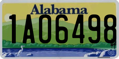 AL license plate 1AO6498