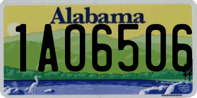AL license plate 1AO6506