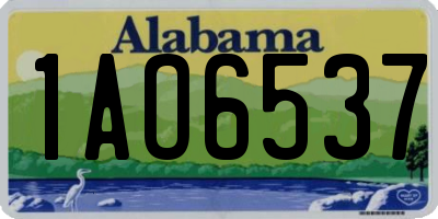 AL license plate 1AO6537