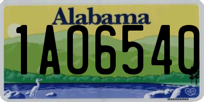AL license plate 1AO6540